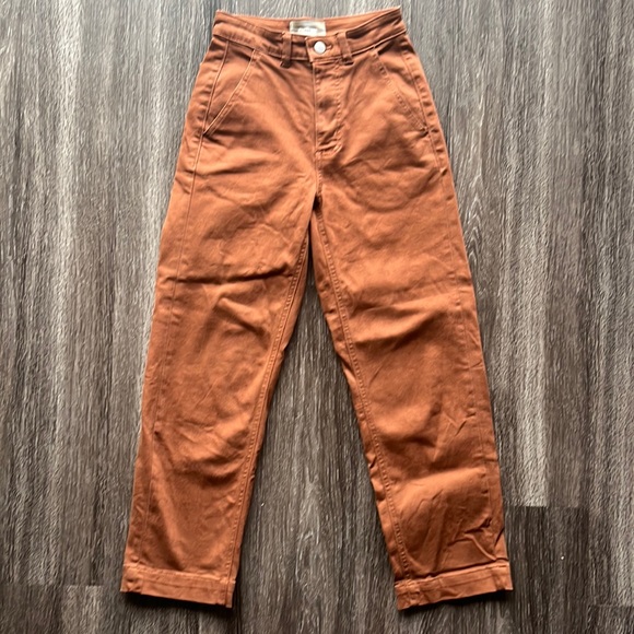 Everlane The Straight-Leg Crop in Cocoa Brown - Size 0 - Picture 5 of 9